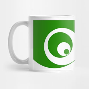 Abstract pattern - green and white. Mug